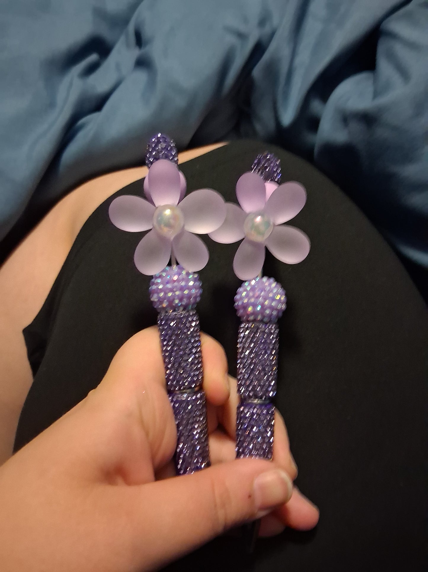 Purple flower pen