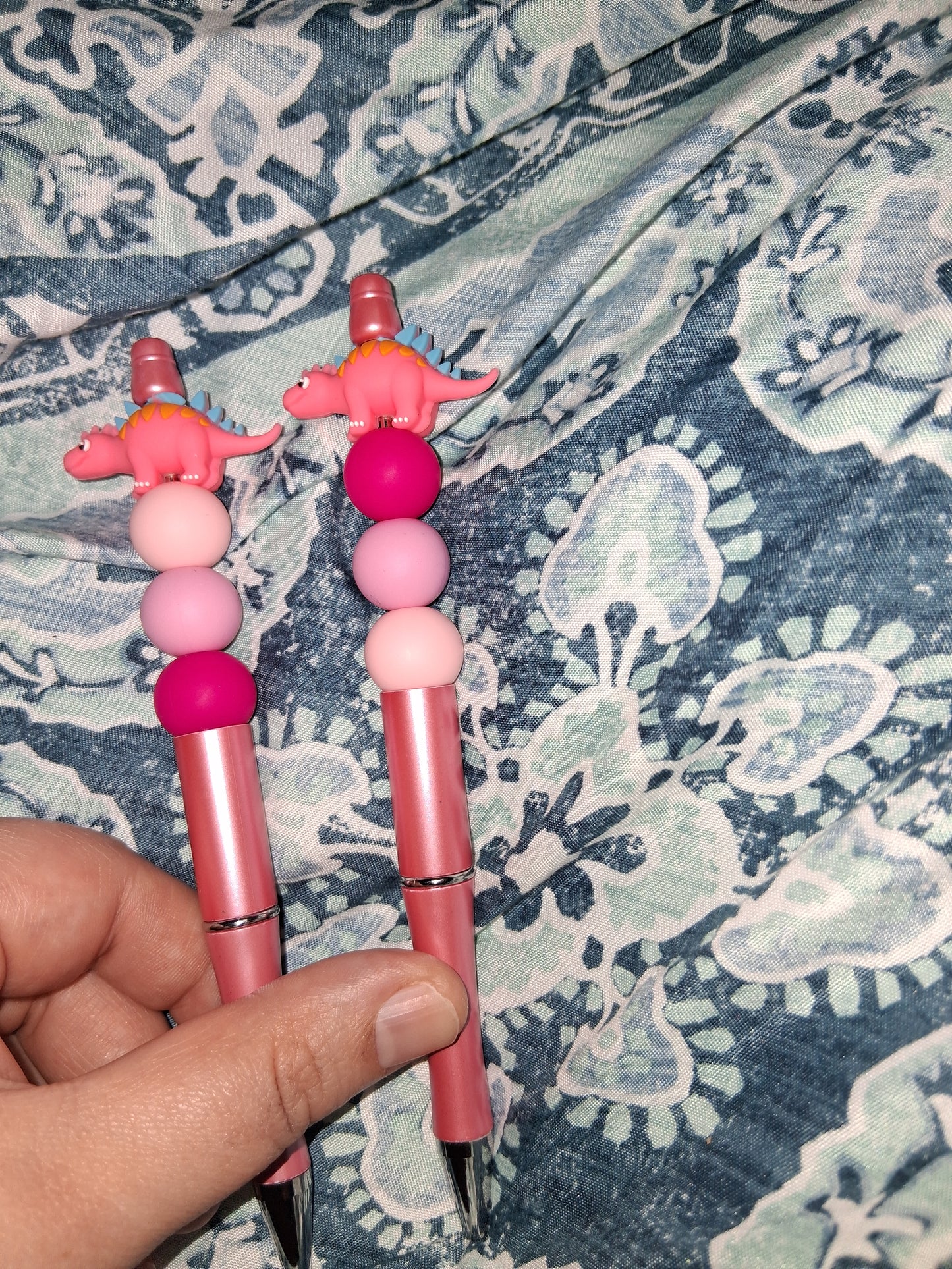 Pink dino pen