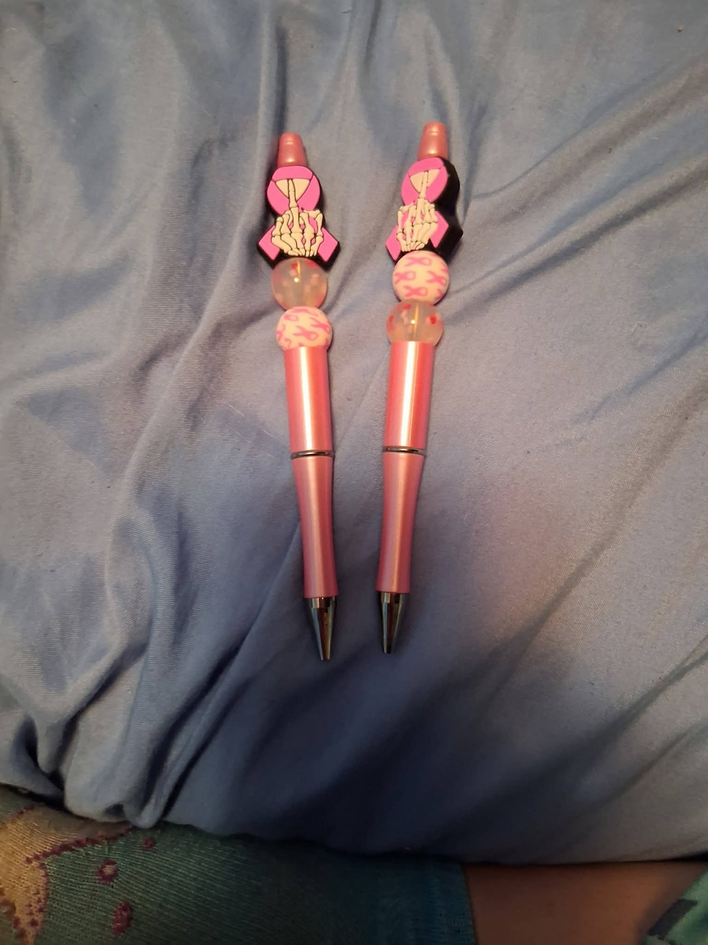 Pink breast cancer pens