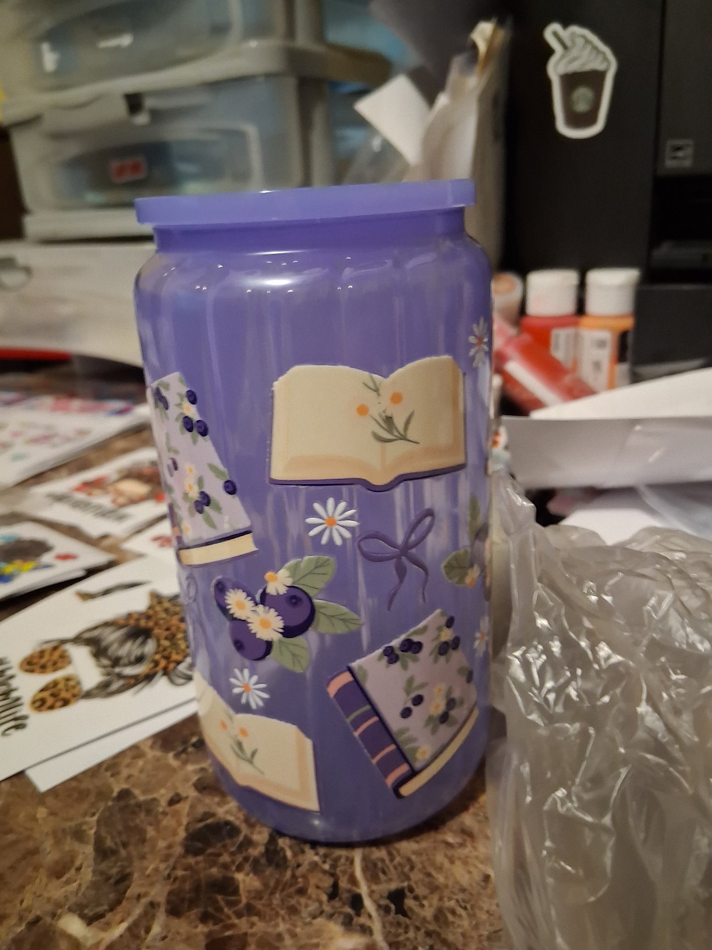 Book glass cup