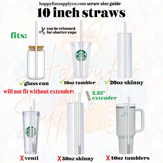 10 " camouflage plastic straws
