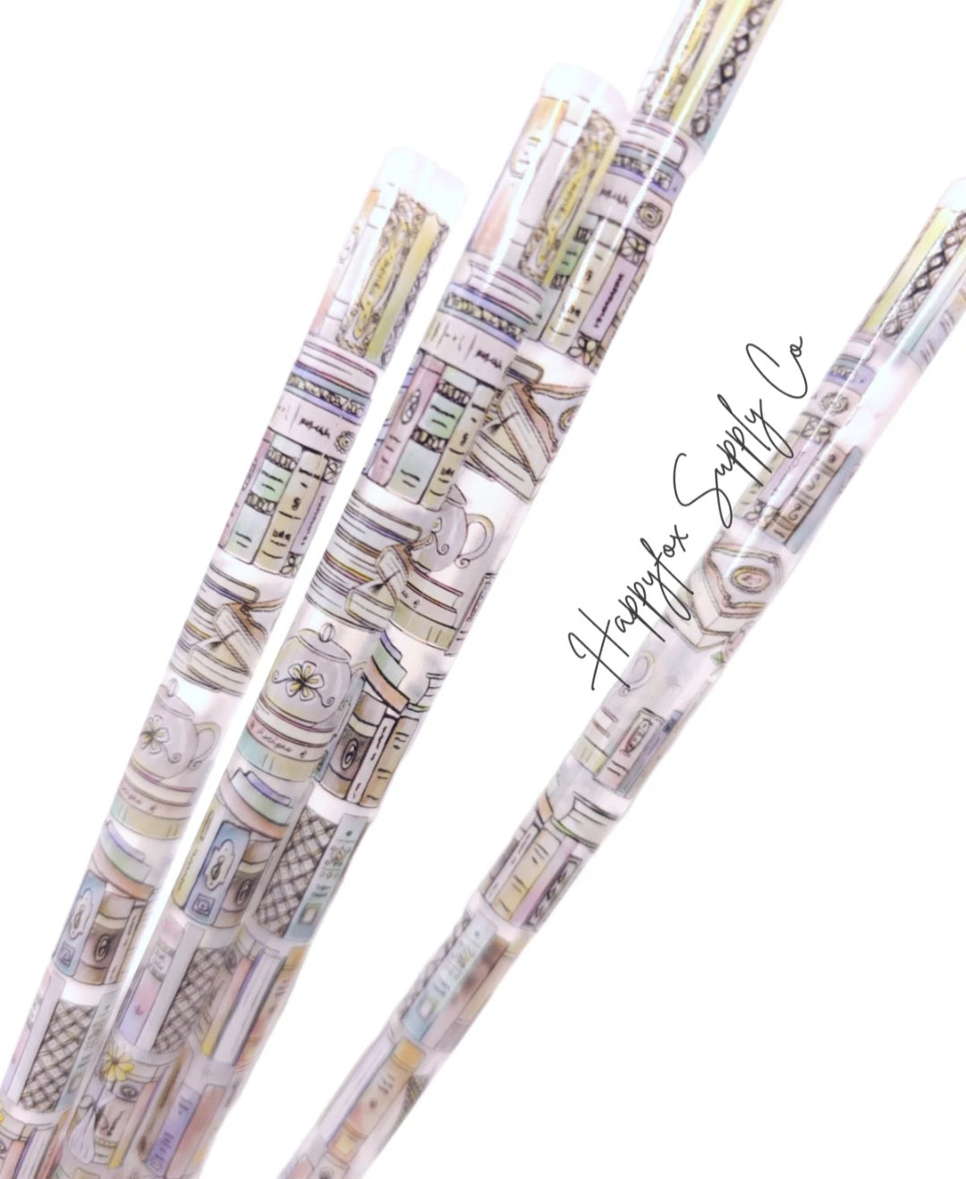 10" book plastic straws color changing