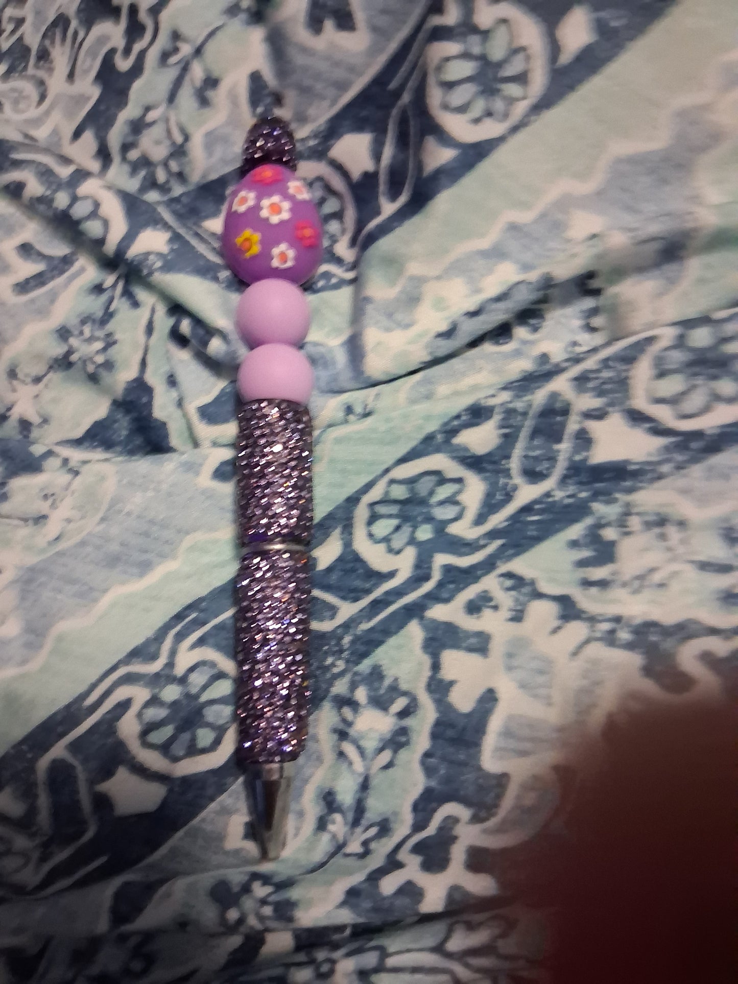 Purple easter egg pen