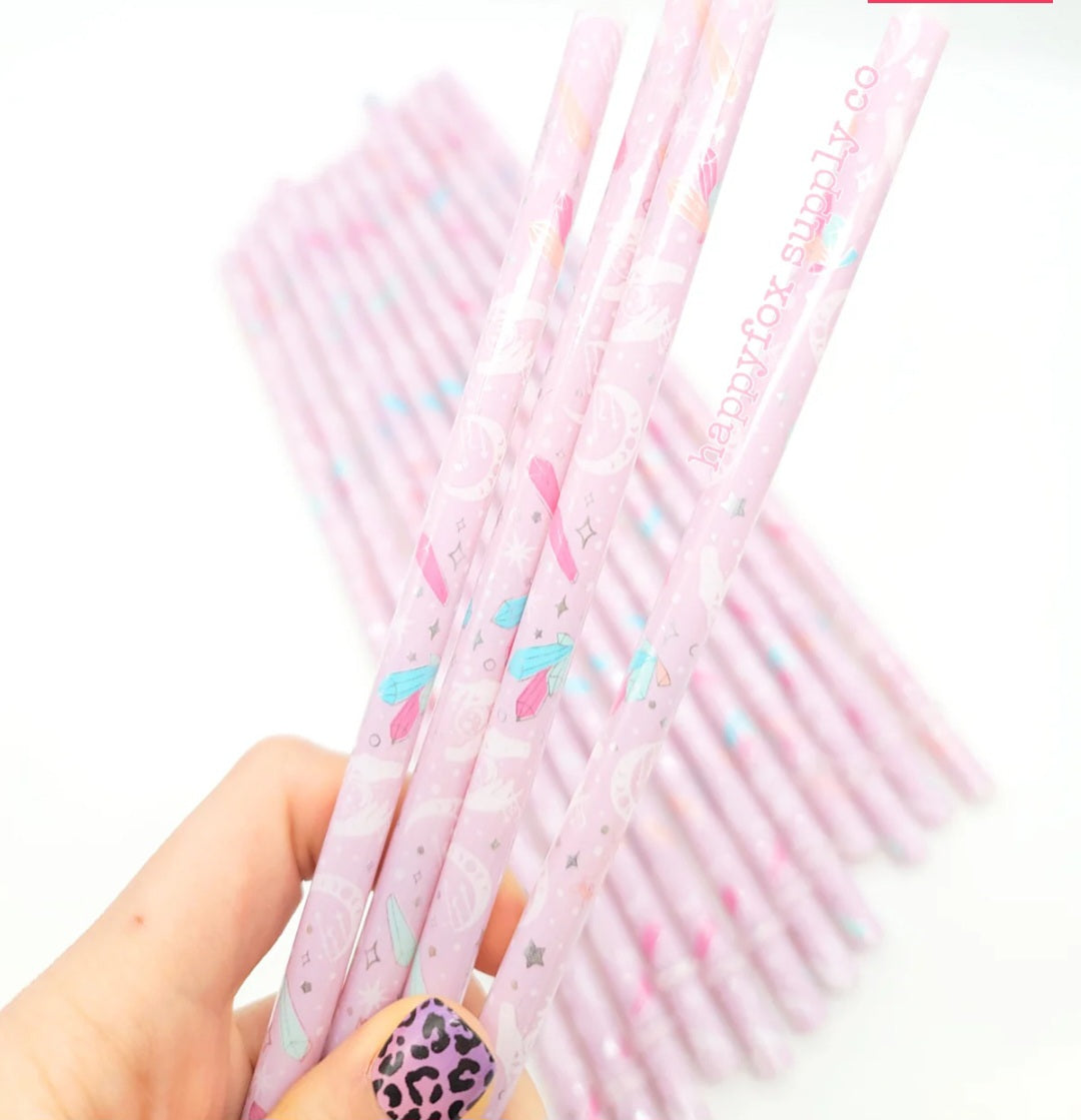 10" crystal plastic straws