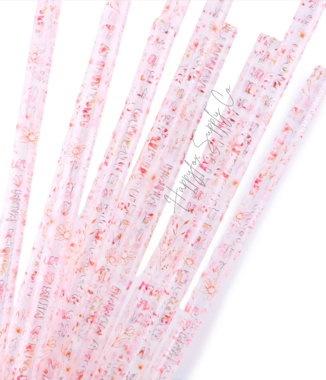 10" mama plastic straws color changing